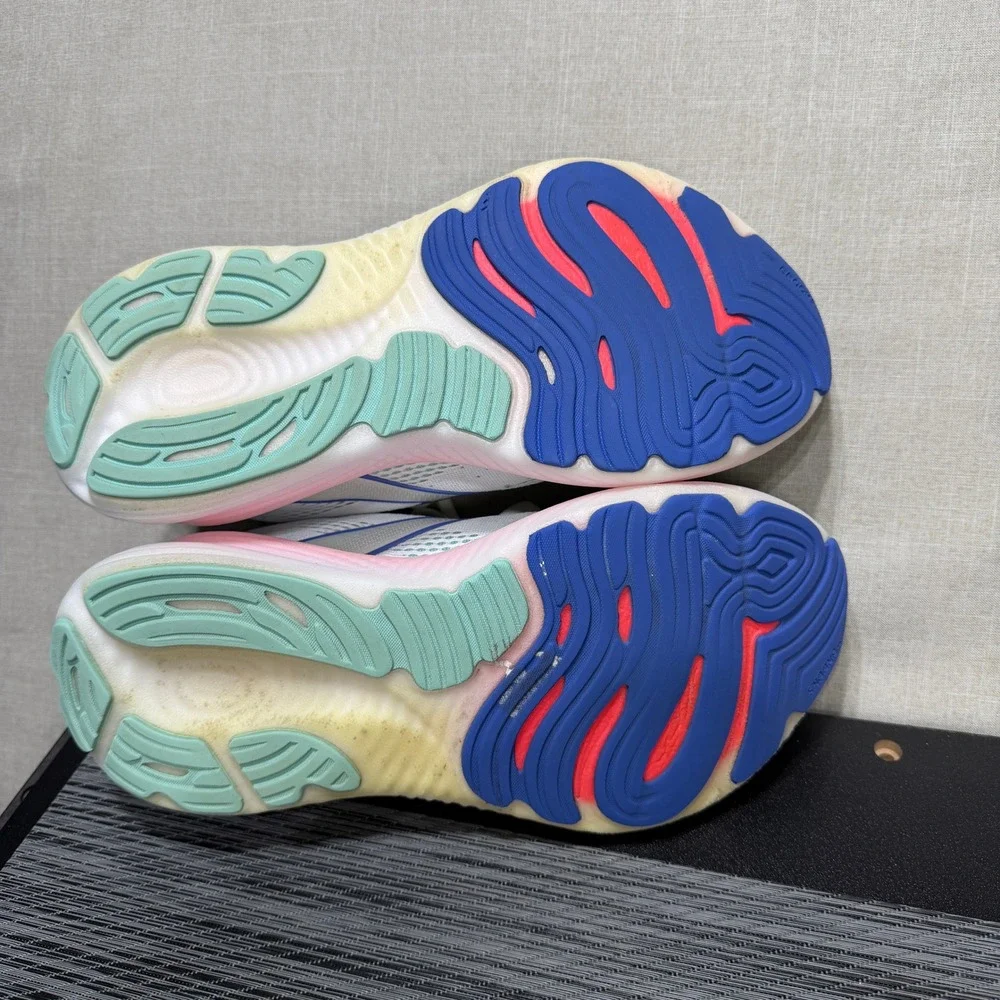 Brooks Glycerin 22 Shoes - Women 10.5 - White Blue Pink Running 1204341B110